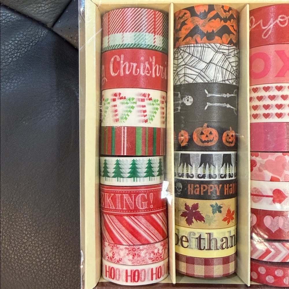 Assorted Decorative Washi Tape Set - Holiday and Coordinated colors - Picture 2 of 4